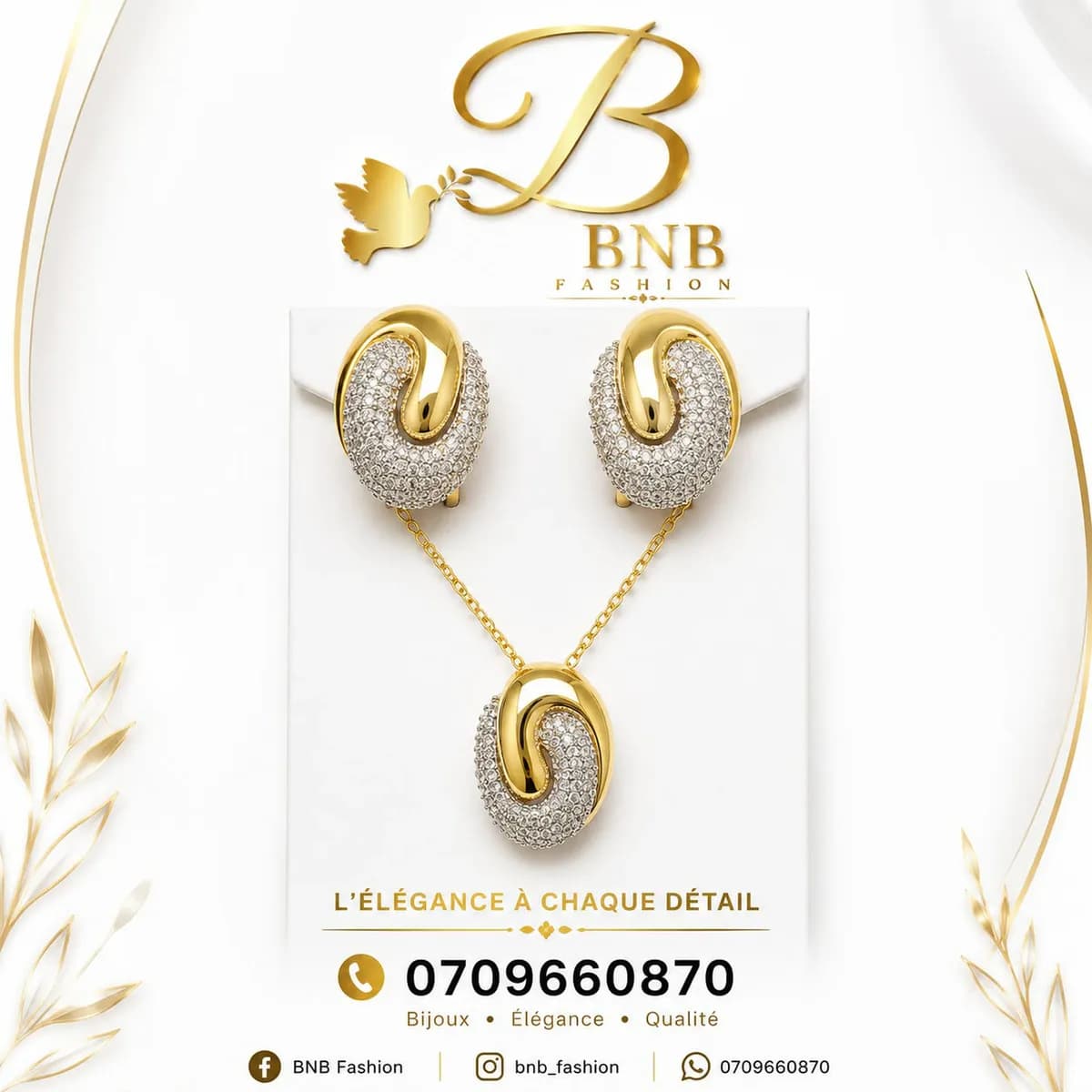 Parure Ovale Bicolore