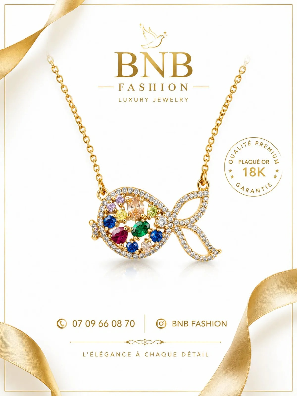 Collier Ruban Multicolore