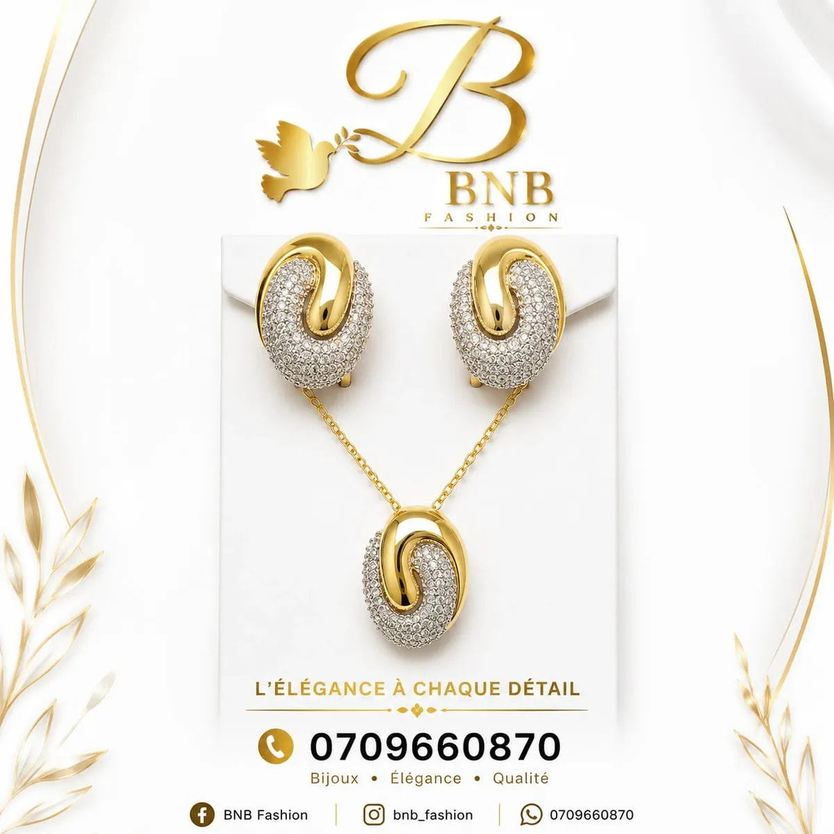 Parure Ovale Bicolore